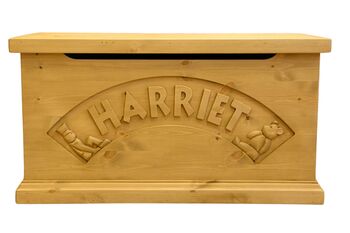 Solid Pine British Made Personalised Toy Box, 4 of 12