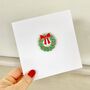 Christmas Wreath Handmade Card, thumbnail 1 of 2