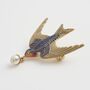 Swallow And Pearl Brooch, thumbnail 5 of 8
