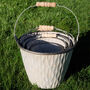 Set Of Four Vintage Rippled Bucket Planters, thumbnail 9 of 10