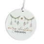 Custom Merry Christmas Ceramic Ornament With Name, thumbnail 2 of 7