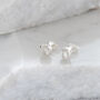 Birthstone Stud Earrings April: Rock Crystal And Silver, thumbnail 1 of 4