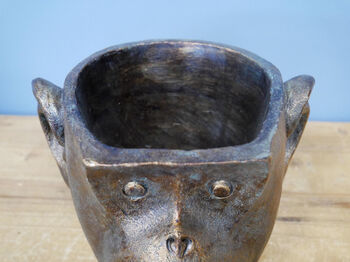 Bronzed Monkey Head Retro Planter Plant Pot, 6 of 7