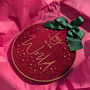 Joy To The World Handmade Beaded Velvet Hoop, thumbnail 2 of 5