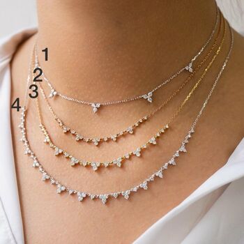 Trinity Diamond Necklaces Adjustable, 3 of 6