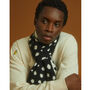 Scattered Dots Wool And Cashmere Scarf Black And White Men, thumbnail 1 of 2