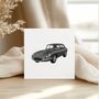 Jaguar E Type – Classic Car Greeting Card, thumbnail 2 of 6
