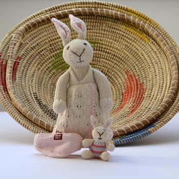 Rabbit Mother And Baby Soft Toy Set, 2 of 2