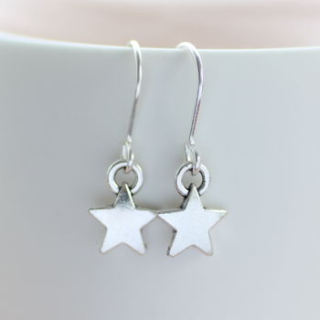Silver Plated Star Earrings, 7 of 12