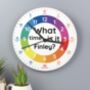 Personalised Wooden Tell The Time Childs Wall Clock, thumbnail 3 of 4