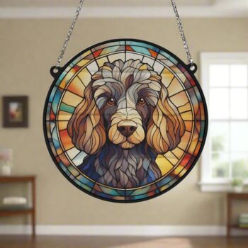 Poodle Stained Glass Effect Suncatcher, 6 of 6