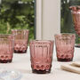 Set Of Four Rose Quartz Glass Tumblers, thumbnail 3 of 8