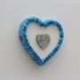 Handmade Turquoise Heart Mosaic Wall Art, thumbnail 3 of 4