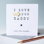 Personalised Wooden Arrow Daddy Card, thumbnail 3 of 3