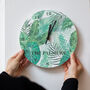 Tropical Leaf Personalised Wall Clock, thumbnail 1 of 5