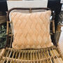 Freya Woven Lattice Velvet Cushion, thumbnail 2 of 6