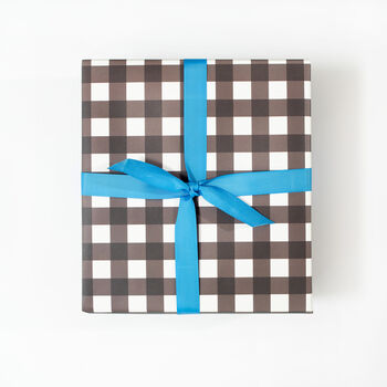 Luxury Black And White, Gingham Wrapping Paper, 4 of 5