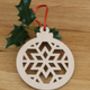 Wooden Christmas Bauble Decorations Can Be Personalised, thumbnail 5 of 7