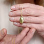 March Birthflower Birthstone Gold Plated Necklace 925, thumbnail 2 of 8