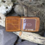 Personalised Zip Around Tan Leather Wallet Rfid Men's, thumbnail 4 of 7