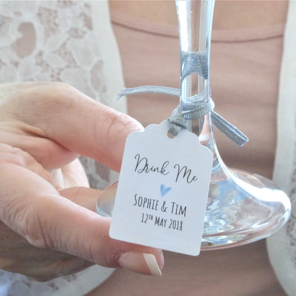 Drink Me Personalised Favour Tags