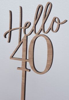Milestone Cake Topper, Decade Toppers Birthday Topper, 4 of 4