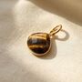 18ct Gold Plated Tiger's Eye Heart Birthstone Pendant, thumbnail 1 of 2