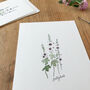 ‘Hollyhock’ Flower Hand Illustrated Giclée Print, thumbnail 2 of 2