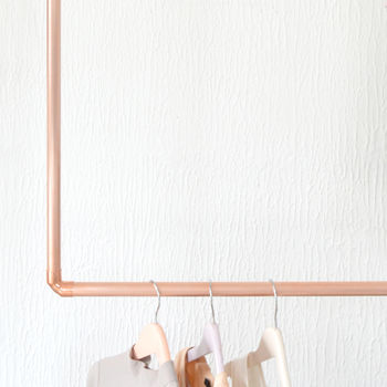 Hanging Copper Clothes Rail Display, 2 of 2