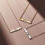 Cut Out Personalised Scallop Bar Necklace, thumbnail 4 of 7
