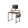 Industrial Brown Small Computer Desk With Monitor Riser, thumbnail 6 of 7