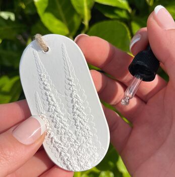 Fern Car Air Freshener Botanical Hanging Diffuser, 2 of 4