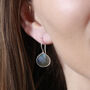 Sterling Silver Labradorite Heart Earrings, thumbnail 2 of 5