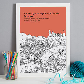 Personalised Inverness Graduation Gift Print, 6 of 9