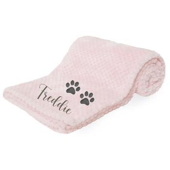 Personalised Embroidered Waffle Pet Dog Blanket, 2 of 9