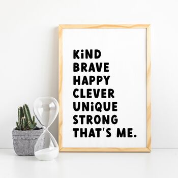 Children's Positive Affirmation Print, 6 of 9