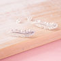 Silver Feather Stud Earrings, thumbnail 2 of 3