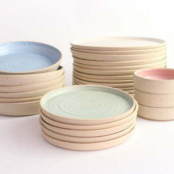Pale Pink Ceramic Side Plate Stone, 5 of 5