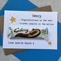 Personalised A Level Exam Results Chocolate Galaxy Card, thumbnail 1 of 3
