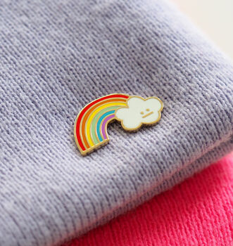 Rainbow Enamel Pin Badge, 2 of 6