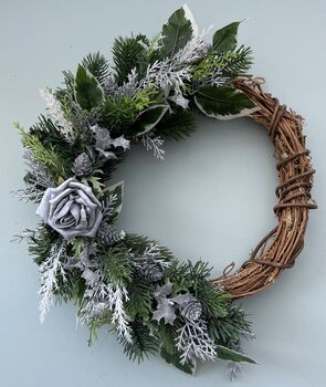 Christmas Silver Door Wreath, 2 of 3