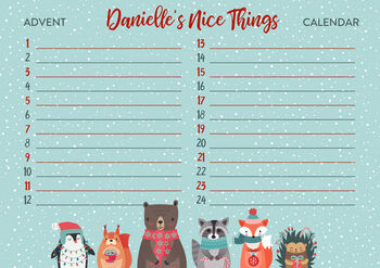 Personalised Children's Nice Things Advent Calendar, 4 of 6