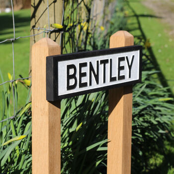 Bold Contrast Personalised Wooden House Sign, 2 of 12