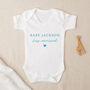 Personalised Baby Arrival Announcement Babygrow, thumbnail 1 of 3