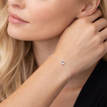 Personalised Sterling Silver June Birthstone Alexandrite Bracelet, 3 of 11