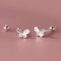 Sterling Silver Butterfly Stud Earrings, thumbnail 1 of 5