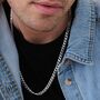 Sterling Silver Curb Chain Necklace 22 Inch, thumbnail 2 of 5