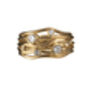 Gold And Diamond Ripple Ring, thumbnail 3 of 4