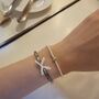 Handmade Pearl Bow Beaded Bracelet, thumbnail 2 of 4
