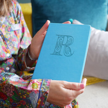 Decorative Initial Personalised Luxury Notebook, 10 of 12